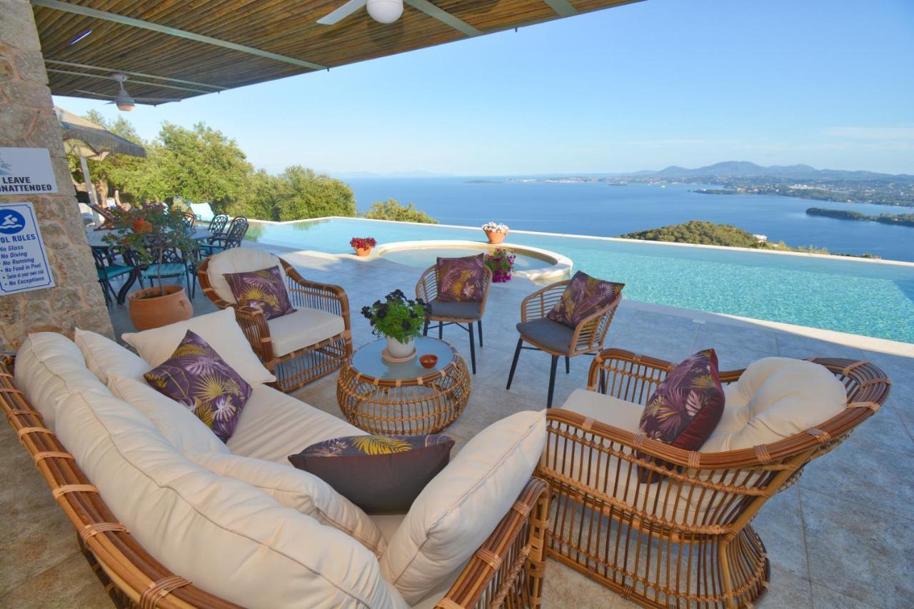 Summerwine Luxury Villa Sea View Private Pool Spartylas Eksteriør billede