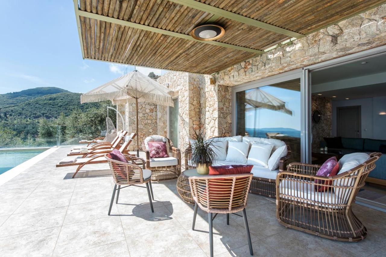 Summerwine Luxury Villa Sea View Private Pool Spartylas Eksteriør billede
